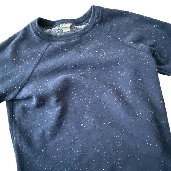 Eddie Bauer Crewneck Sweatshirt Navy Blue Speckled Medium - Picture 3 of 5
